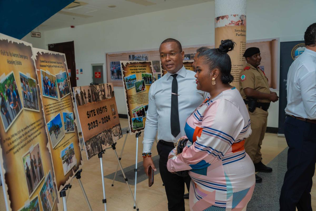 Members viewing the exhibition