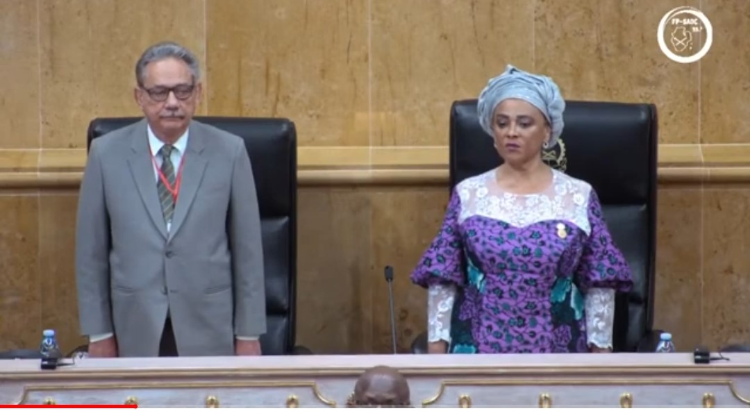 Speaker of Seychelles and Speaker of Angola presiding over the Opening Ceremony