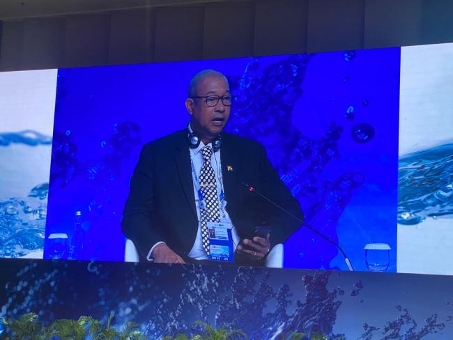 Hon William Speaking at the World Water Forum